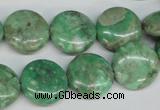 CCO112 15.5 inches 16mm flat round dyed natural chrysotine beads