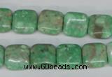 CCO113 15.5 inches 10*10mm square dyed natural chrysotine beads