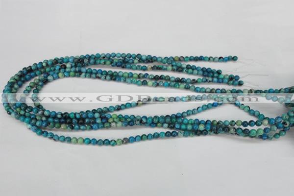 CCO160 15.5 inches 4mm round dyed natural chrysotine beads