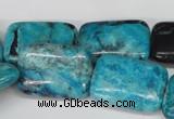 CCO192 15.5 inches 18*25mm rectangle dyed natural chrysotine beads