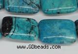 CCO194 15.5 inches 22*30mm rectangle dyed natural chrysotine beads