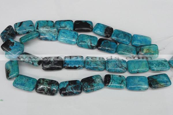 CCO194 15.5 inches 22*30mm rectangle dyed natural chrysotine beads