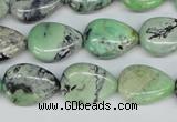 CCO39 15.5 inches 13*18mm flat teardrop natural chrysotine beads