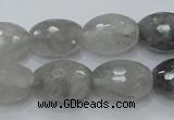 CCQ100 15.5 inches 13*18mm faceted rice cloudy quartz beads