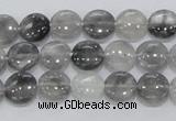 CCQ116 15.5 inches 10mm coin cloudy quartz beads wholesale