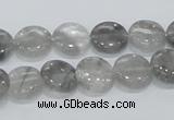 CCQ117 15.5 inches 12mm coin cloudy quartz beads wholesale