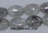 CCQ146 15.5 inches 13*18mm oval cloudy quartz beads wholesale