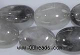 CCQ148 15.5 inches 18*25mm oval cloudy quartz beads wholesale