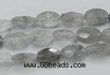 CCQ152 15.5 inches 8*12mm faceted oval cloudy quartz beads wholesale