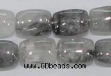 CCQ176 15.5 inches 13*18mm rectangle cloudy quartz beads wholesale