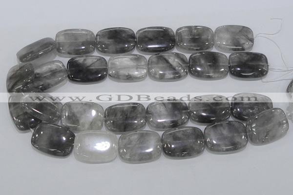 CCQ179 15.5 inches 22*30mm rectangle cloudy quartz beads wholesale