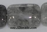 CCQ180 15.5 inches 30*40mm rectangle cloudy quartz beads wholesale