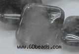 CCQ196 15.5 inches 30*30mm square cloudy quartz beads wholesale