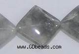 CCQ205 15.5 inches 25*25mm diamond cloudy quartz beads wholesale