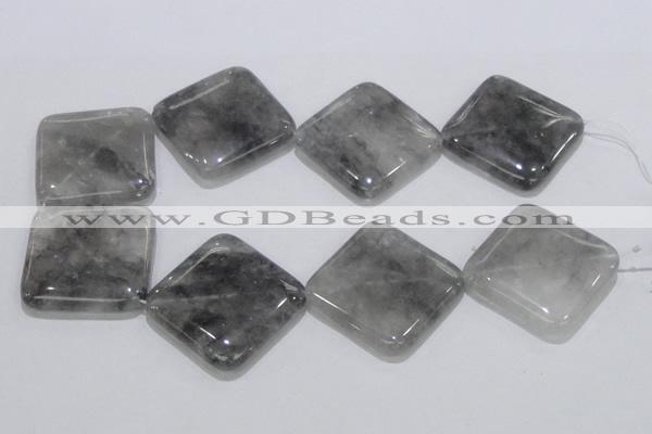 CCQ206 15.5 inches 40*40mm diamond cloudy quartz beads wholesale