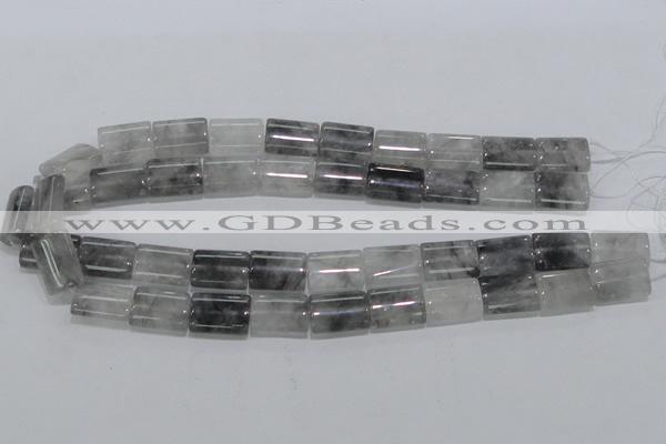 CCQ217 15.5 inches 13*18mm flat column cloudy quartz beads wholesale