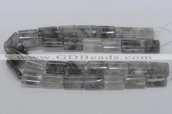 CCQ218 15.5 inches 18*25mm flat column cloudy quartz beads wholesale