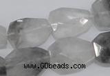 CCQ226 15.5 inches 16*22mm faceted freeform cloudy quartz beads