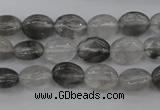 CCQ243 15.5 inches 8*10mm oval cloudy quartz beads wholesale