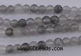 CCQ281 15.5 inches 4mm round cloudy quartz beads wholesale