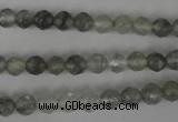 CCQ311 15.5 inches 6mm faceted round cloudy quartz beads wholesale