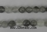 CCQ312 15.5 inches 8mm faceted round cloudy quartz beads wholesale