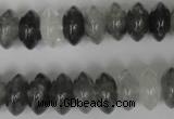 CCQ328 15.5 inches 7*13mm rondelle cloudy quartz beads wholesale