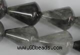 CCQ340 15.5 inches 18*25mm teardrop cloudy quartz beads wholesale