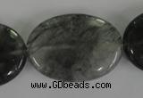 CCQ393 15.5 inches 25*35mm oval cloudy quartz beads wholesale