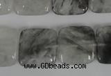 CCQ411 15.5 inches 18*18mm square cloudy quartz beads wholesale