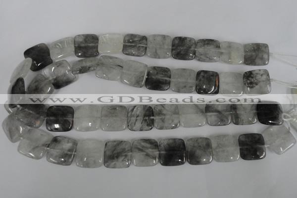 CCQ411 15.5 inches 18*18mm square cloudy quartz beads wholesale