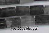 CCQ555 15.5 inches 10*15mm faceted tube cloudy quartz beads