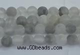 CCQ560 15.5 inches 4mm round matte cloudy quartz beads wholesale