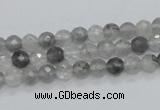 CCQ58 15.5 inches 6mm faceted round cloudy quartz beads wholesale