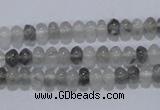 CCQ66 15.5 inches 4*6mm rondelle cloudy quartz beads wholesale