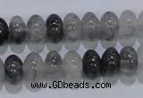 CCQ69 15.5 inches 7*12mm rondelle cloudy quartz beads wholesale