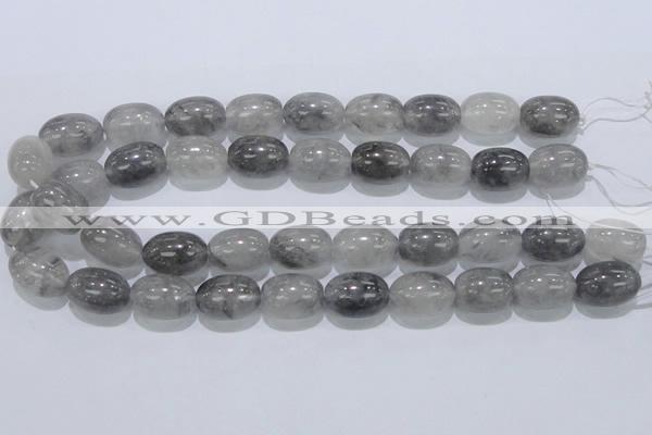 CCQ83 15.5 inches 15*20mm rice cloudy quartz beads wholesale