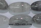 CCQ84 15.5 inches 15*30mm rice cloudy quartz beads wholesale