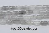 CCQ88 15.5 inches 4*7mm faceted rice cloudy quartz beads wholesale