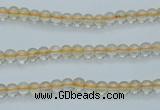 CCR01 15.5 inches 4mm round natural citrine gemstone beads wholesale