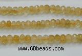 CCR07 15.5 inches 4*6mm faceted rondelle natural citrine gemstone beads