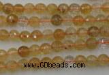 CCR151 15.5 inches 6mm faceted round natural citrine gemstone beads