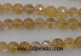 CCR153 15.5 inches 8mm faceted round natural citrine gemstone beads