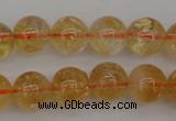 CCR167 15.5 inches 10mm round natural citrine beads wholesale