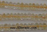 CCR171 15.5 inches 3*5mm faceted rondelle natural citrine beads