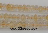 CCR172 15.5 inches 4*6mm faceted rondelle natural citrine beads