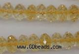 CCR174 15.5 inches 5*8mm faceted rondelle natural citrine beads