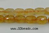 CCR178 15.5 inches 8*12mm faceted drum citrine gemstone beads