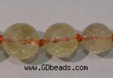 CCR210 15.5 inches 6mm - 14mm faceted round natural citrine beads