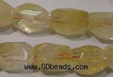 CCR215 15.5 inches 15*20mm faceted nuggets natural citrine beads